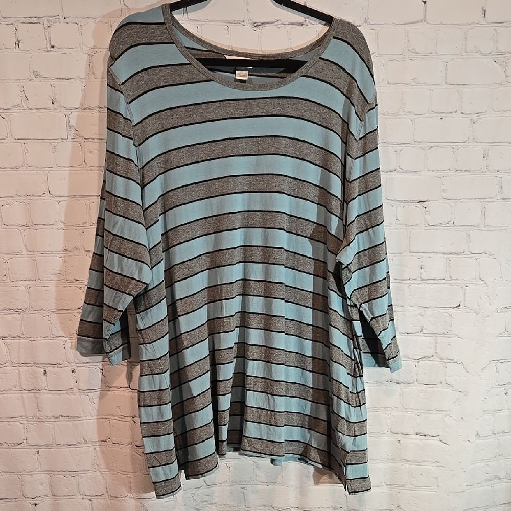 CJ Banks Striped Plus Size 3X Top
